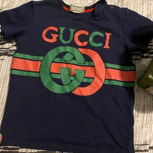 Toddler boys size 36 Gucci shirt worn once purchased May 2021